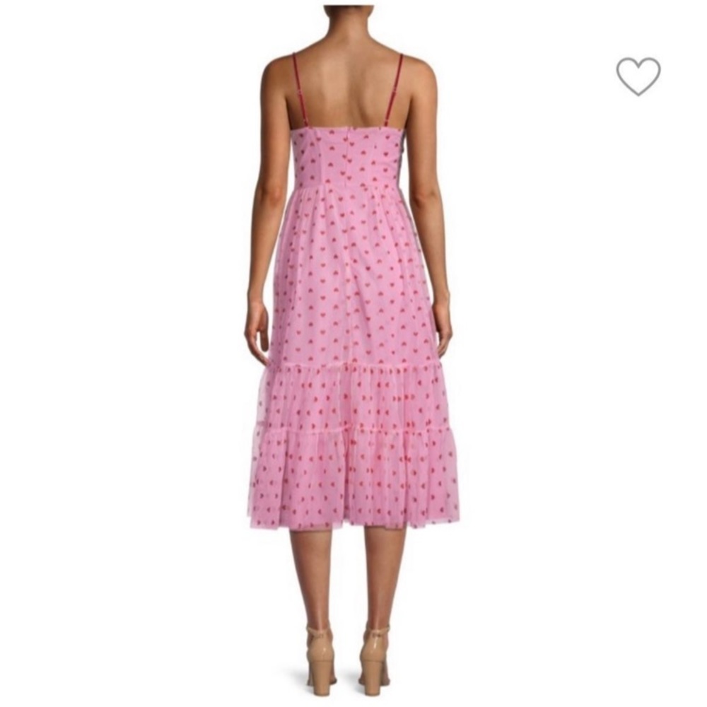 Betsey Johnson Pink Heart Midi Dress - Picture 4 of 8